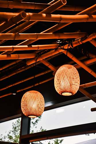 light fixture two brown lantern lamps lamp